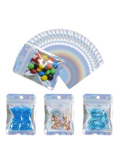 Generic 50-Piece Resealable Foil Pouch Set Clear/Silver/Blue 3x4inch  - Image 1