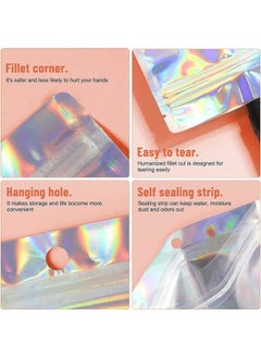 Generic 50-Piece Resealable Foil Pouch Set Clear/Silver/Blue 3x4inch  - Image 3