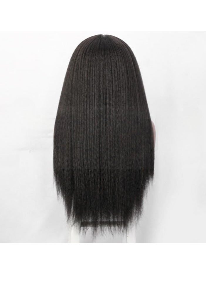 إستيل شعر مستعار صغير بدانتيل أمامي للنساء طويل بموجات سوداء NYL2538 - Image 4