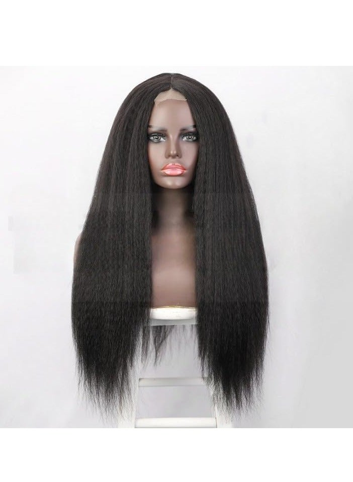 إستيل شعر مستعار صغير بدانتيل أمامي للنساء طويل بموجات سوداء NYL2538 - Image 3