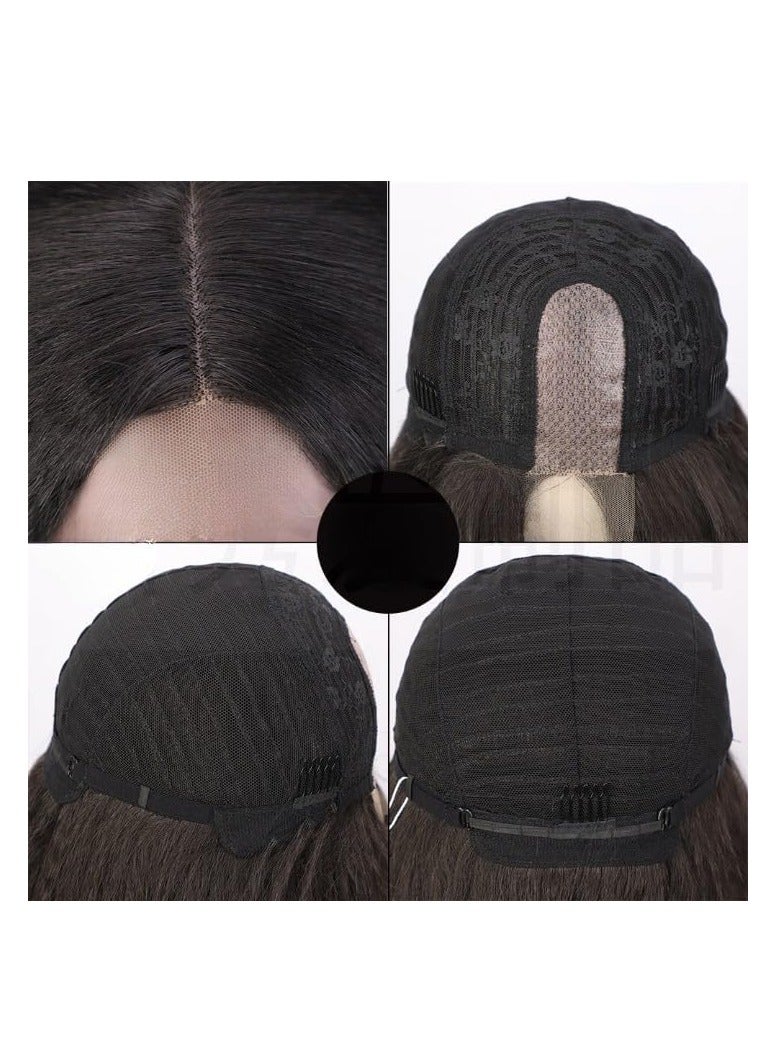 إستيل شعر مستعار صغير بدانتيل أمامي للنساء طويل بموجات سوداء NYL2538 - Image 2