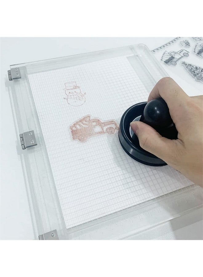 CYFUN DESIGN Rubber Stamp Pressure Tool For Diy Scrapbooking Crafts Stamp Embossing Tool Precision Stamp Press Stamp Positioning Tools Arts Supplies Stamping Tools - Image 2