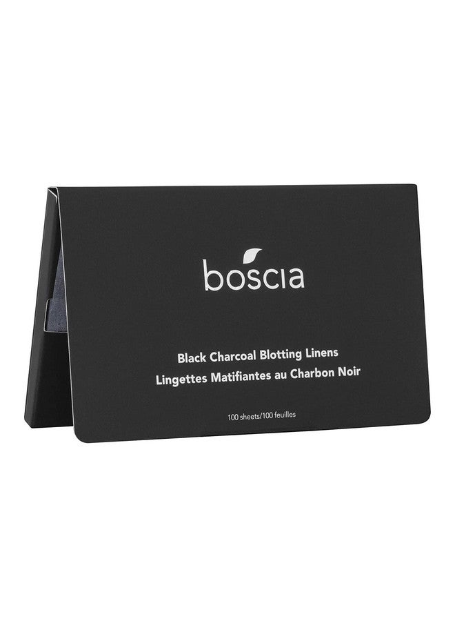 boscia boscia Black Charcoal Blotting Linens - Vegan, Cruelty-Free, Natural Skin Care - Oil Blotting Sheets for Face - For Combination to Oily Skin Types - Travel Size - 100 Sheets - Image 1