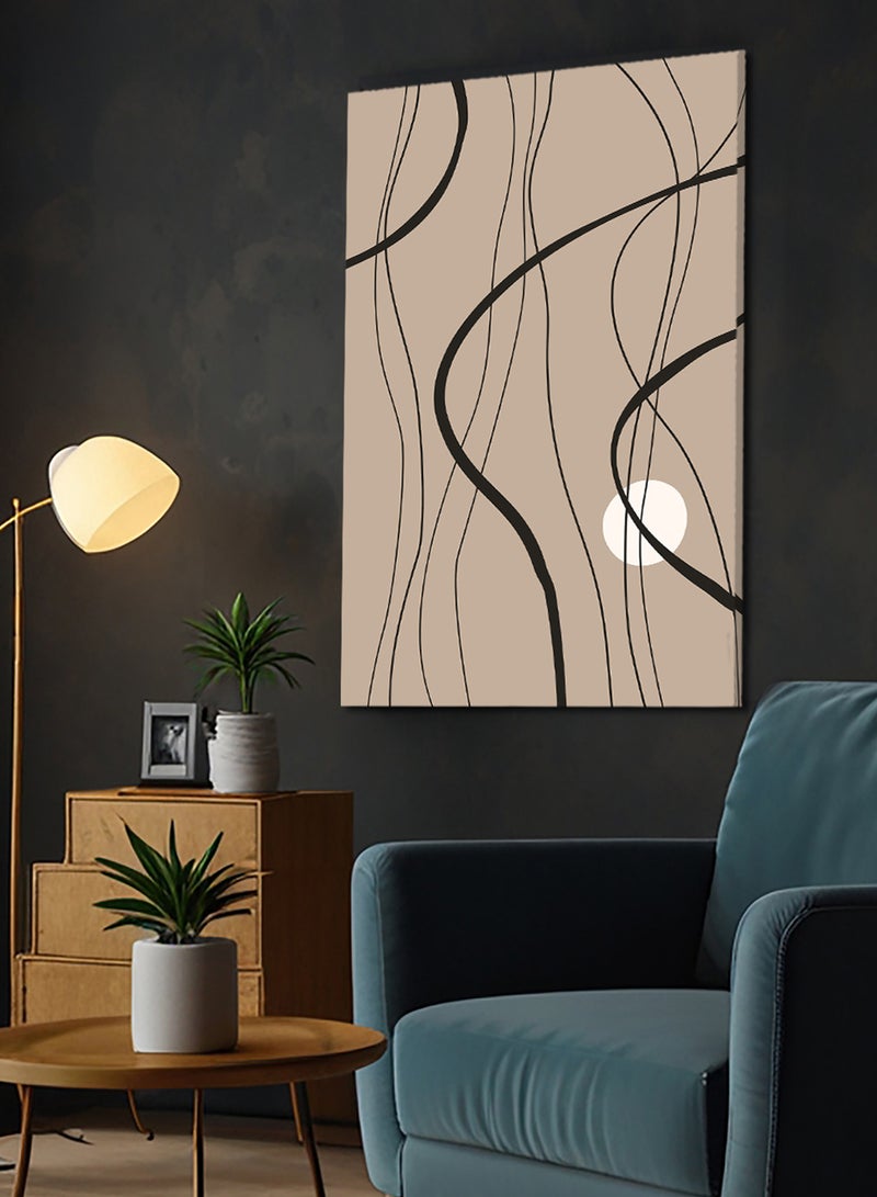 لوحة كانفاس على إطار خشبي بتصميم فن تجريدي - Image 1