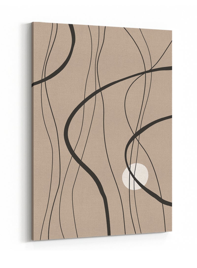 لوحة كانفاس على إطار خشبي بتصميم فن تجريدي - Image 4