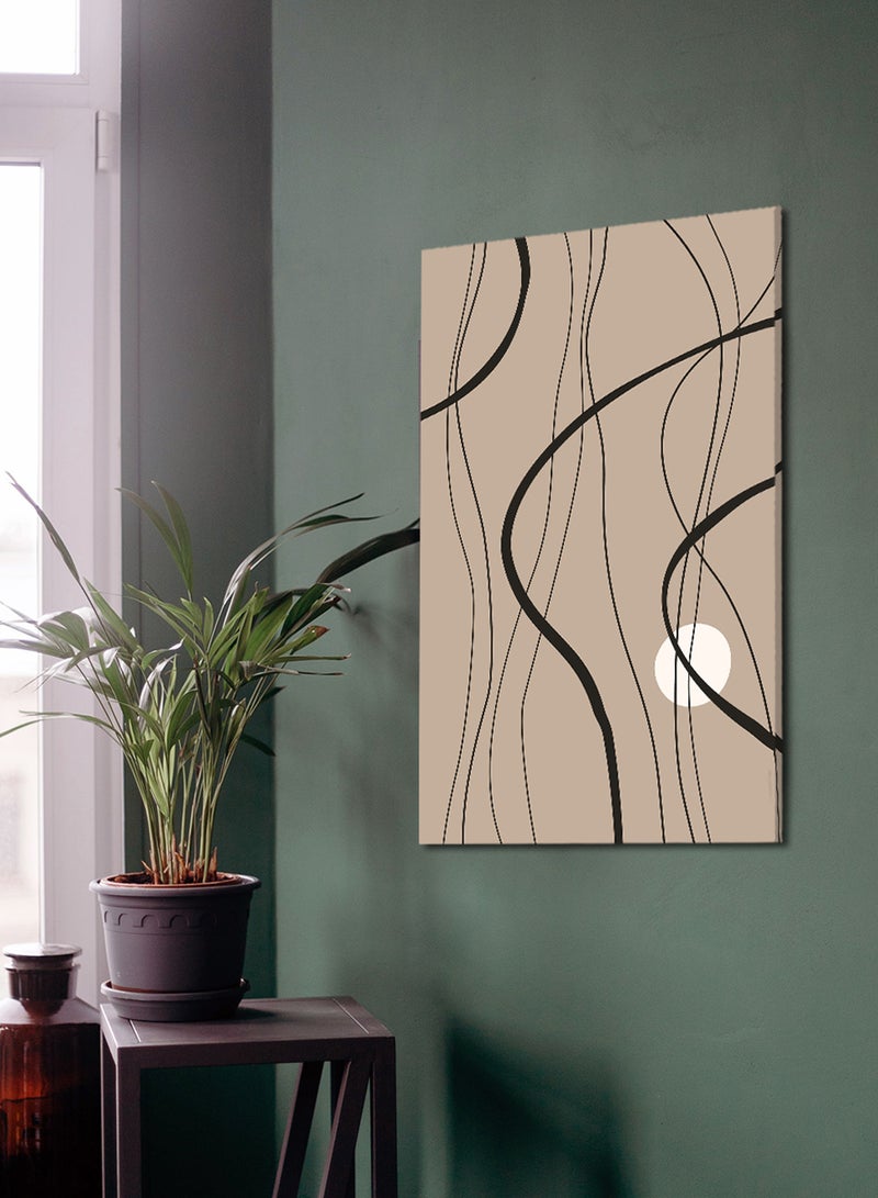 لوحة كانفاس على إطار خشبي بتصميم فن تجريدي - Image 3