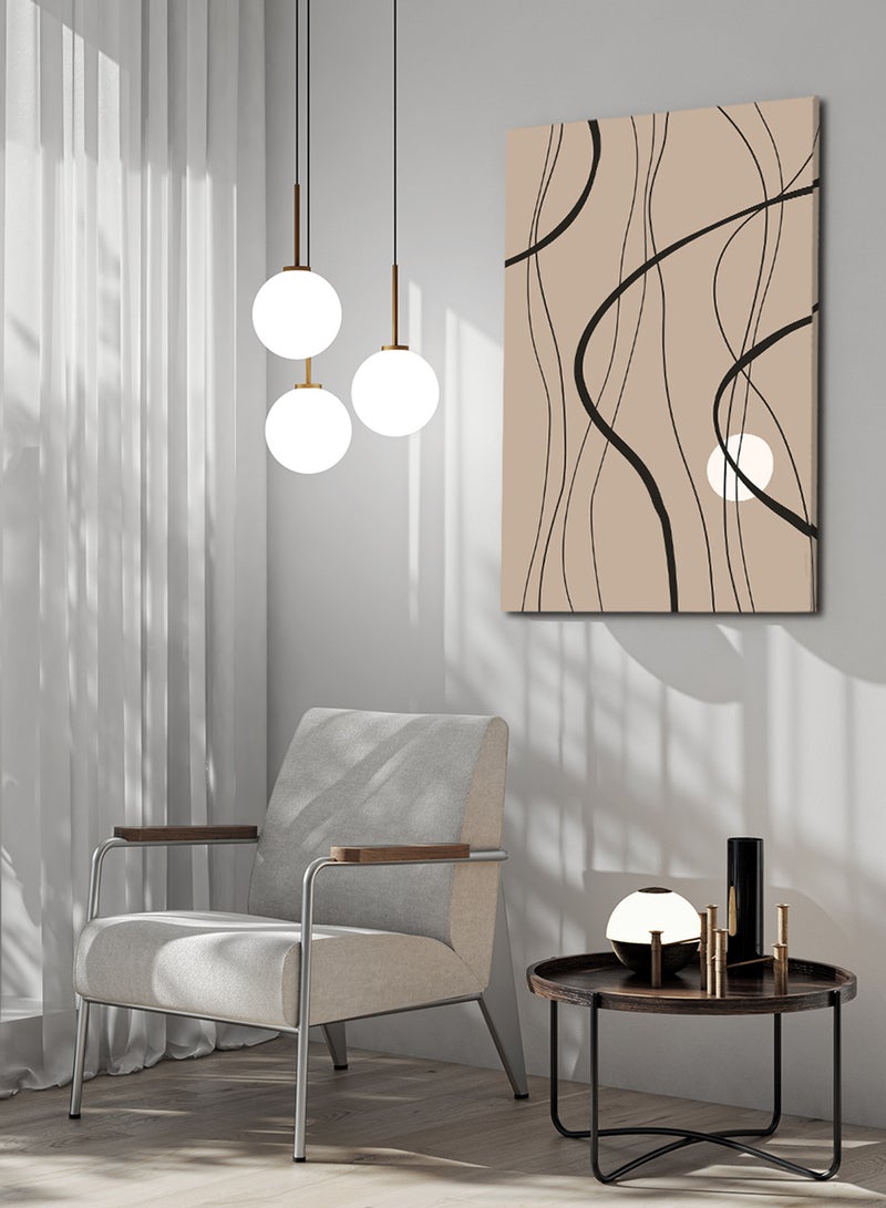 لوحة كانفاس على إطار خشبي بتصميم فن تجريدي - Image 2