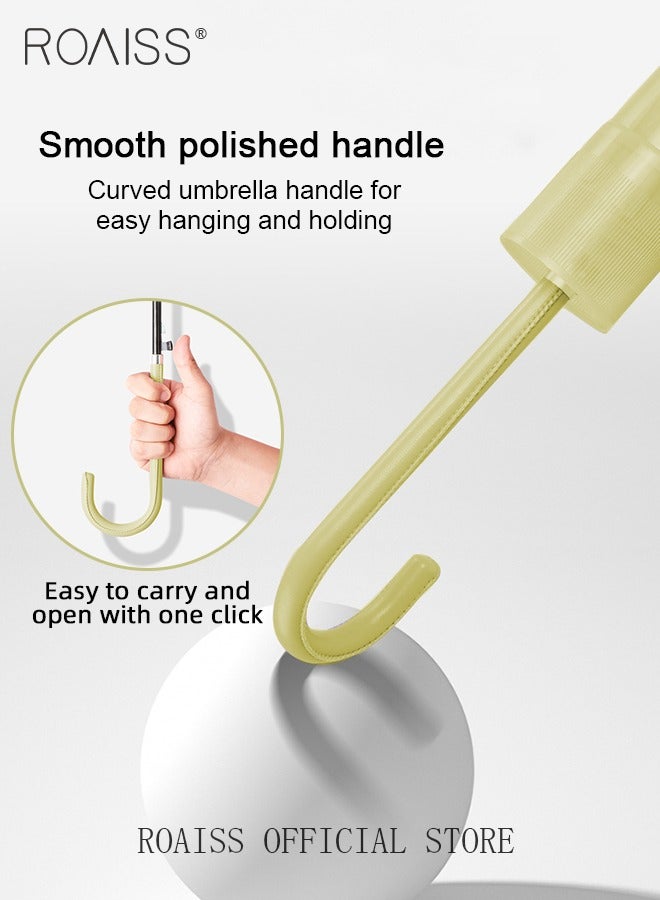 roaiss Unisex Multifunctional Long-Handled Umbrella with Enlarged Surface Three-Layer Rainproof and Windproof Curved Hook for Easy Gripping 16-Rib Design for Rain and Sun - Image 3