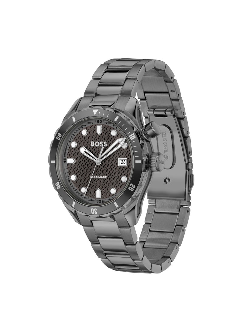 HUGO BOSS HUGO BOSS WATCH ROUND ANALOG MEN'S GREY CASE WATCH - 1514213  - Image 1