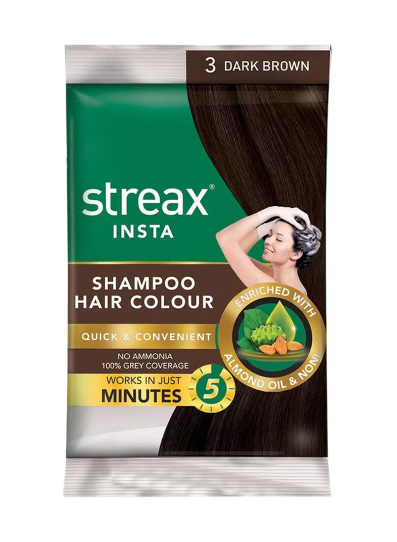 Streax شامبو صبغة الشعر إنستا 03 بني غامق 25 مل - Image 1