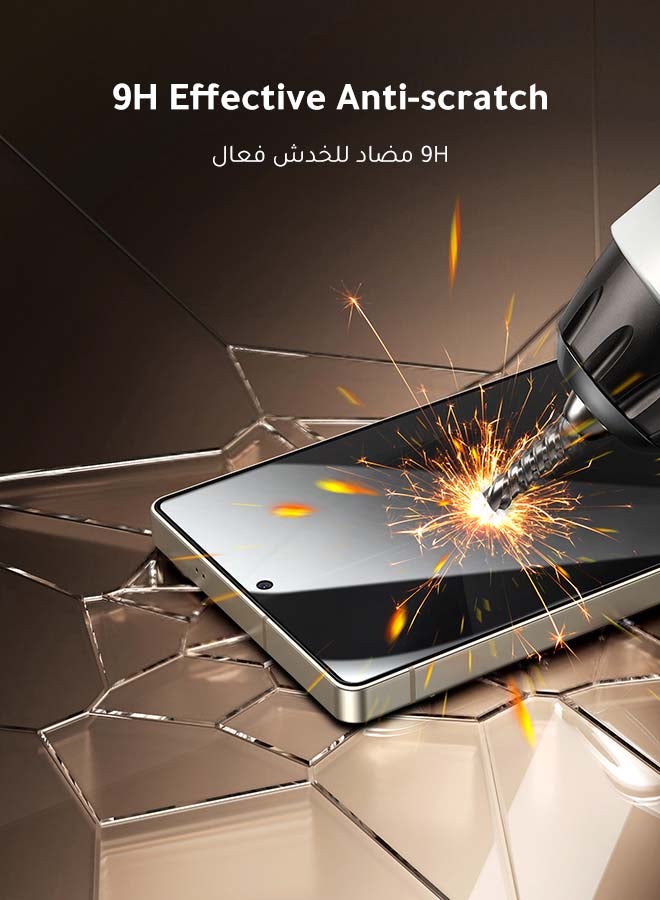 يو جرين واقي شاشة فائق الخصوصية لهاتف Samsung Galaxy S25 يدعم معرف الوجه وسهل التركيب ومضاد للتجسس وحماية الخصوصية ومضاد لبصمات الأصابع وخالي من الفقاعات - Image 4