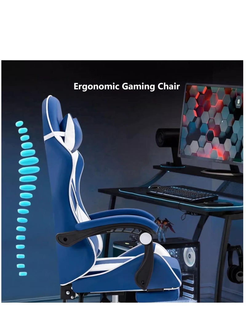 Arabest Gaming Chair with Footrest Ergonomic Massage Computer Desk Chair Video Gaming Chair with Speakers Lumbar Support Height & Angles Adjustable Reclining Gamer Chair,Standard - Image 3