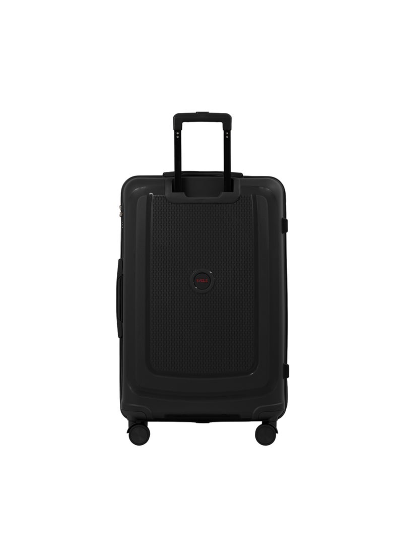 ايجل اكسبريس عربة سفر صلبة من البولي بروبيلين من Eagle Express Clifton Cabin Travel بعجلات دوارة مزدوجة 360 درجة وقفل آمن 20 بوصة إصدار أسود - Image 3