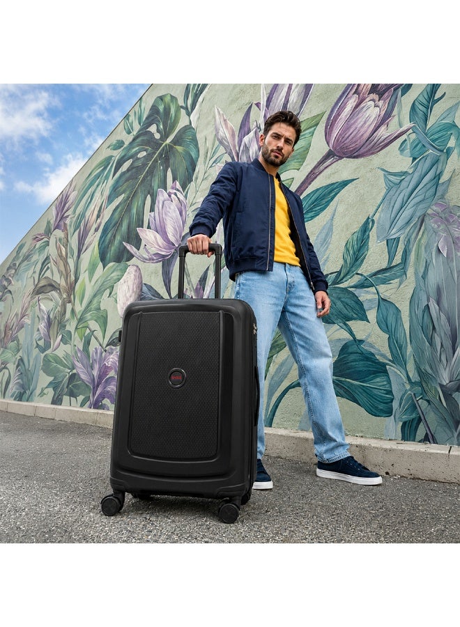 Eagle Express Clifton 20 Inch Cabin Luggage All Black, PP Hard Shell Carry On Trolley Suitcase with Lightweight Travel Design, 360 Spinner Wheels, Secure Lock System and 2 Year Warranty - Image 2