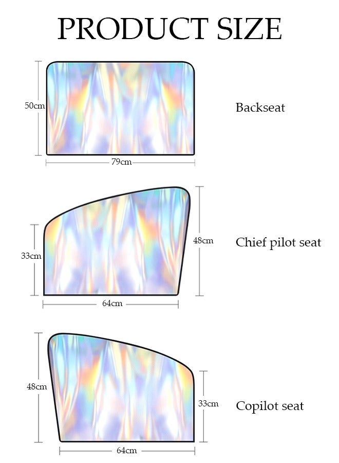 DUNISO Car Side Window Sun Shade Set, 4 Pack Universal Magnetic Car Curtain with Blocks UV Rays, Automotive Window Sunshades, Window Sunshades Privacy Curtains - Image 4