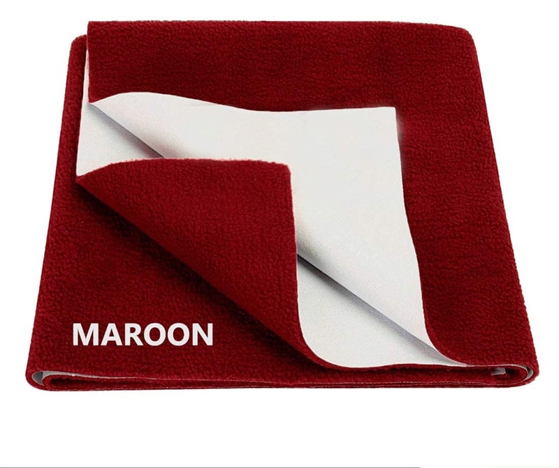 A CUBE LUXURY SOLUTIONS Waterproof Baby Bed Protector Dry Sheet for Newborn Babies Baby Water Resistant Medium Size Dry Sheet Size 70x100CM Maroon - Image 1