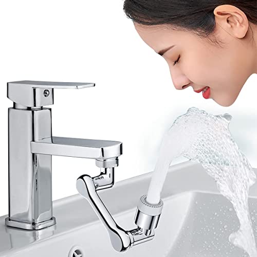 IONIX Faucet Extender Universal 1080° Swivel Robotic Arm Swivel Extension Faucet Aerator, ABS plastic Chrome Finish body - Image 1