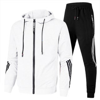 2022 Spring and Autumn Mens Casual Sports Suit Hooded Zipper Sweater Trousers Trendy Sports Suit White - pzsku/Z74386B5C4B52656A65F3Z/45/1746208428/1bd48777-5c30-4355-85a0-c04fcfb5a8e6