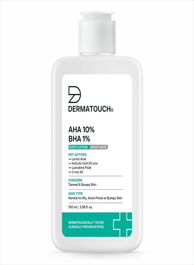 DERMATOUCH AHA 10% BHA 1% Body Lotion for Men & Women - Body lotion for dry skin - De-tans, Moisturizing & Bumpy Skin/Suitable for All Skin Types 100 ml - Image 1
