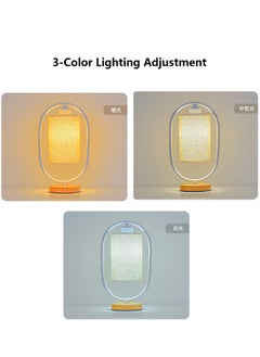 Onelight Bedroom 3-Color LED Fabric Lampshade Table Lamp, Wooden Base Adjustable 3-Color Light Table Lamp 5w  - Image 5