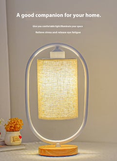 Onelight Bedroom 3-Color LED Fabric Lampshade Table Lamp, Wooden Base Adjustable 3-Color Light Table Lamp 5w  - Image 3