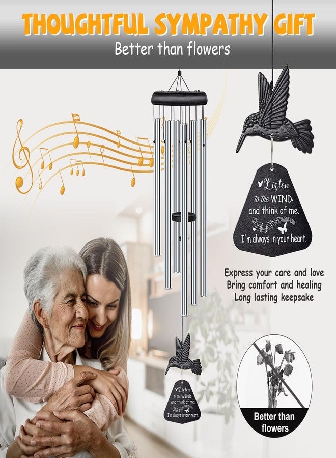 Synhonty Sympathy Wind Chimes for Outside Deep Tone, Memorial for Loss of Loved One Prime, Bereavement Condolence Remembrance Funeral Gifts for Grieving Friends Loss of Mother Father - Image 2