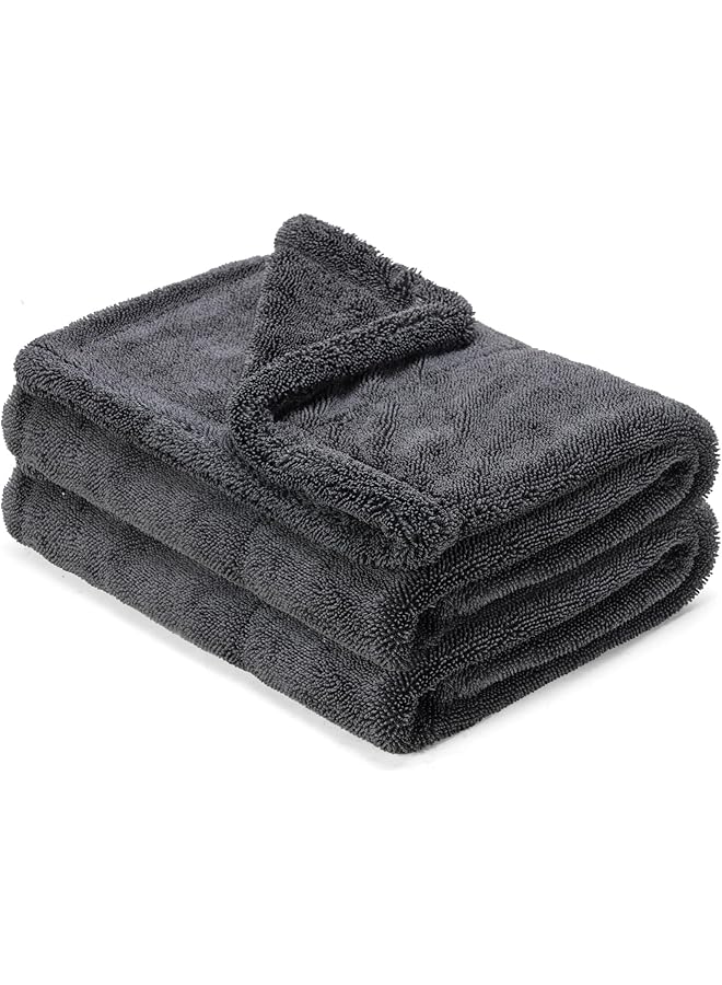 زيريفام مناشف من الألياف الدقيقة للسيارات - مناشف تجفيف لتنظيف السيارات، عبوة واحدة، 23.6 بوصة × 35.4 بوصة، تجف في مسحة واحدة دون علامات مائية أو وبر أو خدوش متبقية، منشفة غسيل سيارات سميكة كبيرة - Image 1