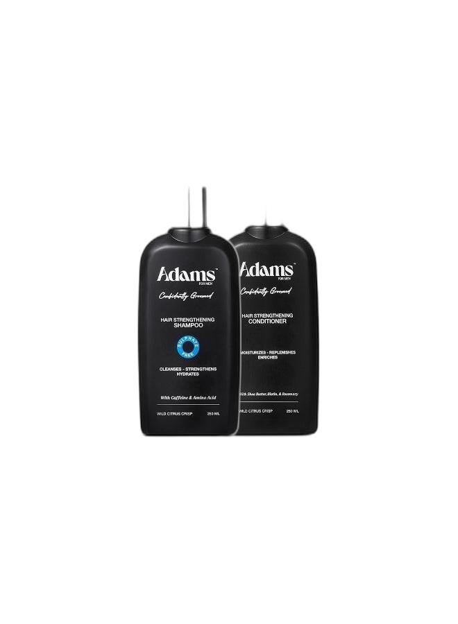 ADAMS Hair Strengthening Shampoo - 250ml & Hair Strengthening Conditioner - 250ml Bundle - Image 1