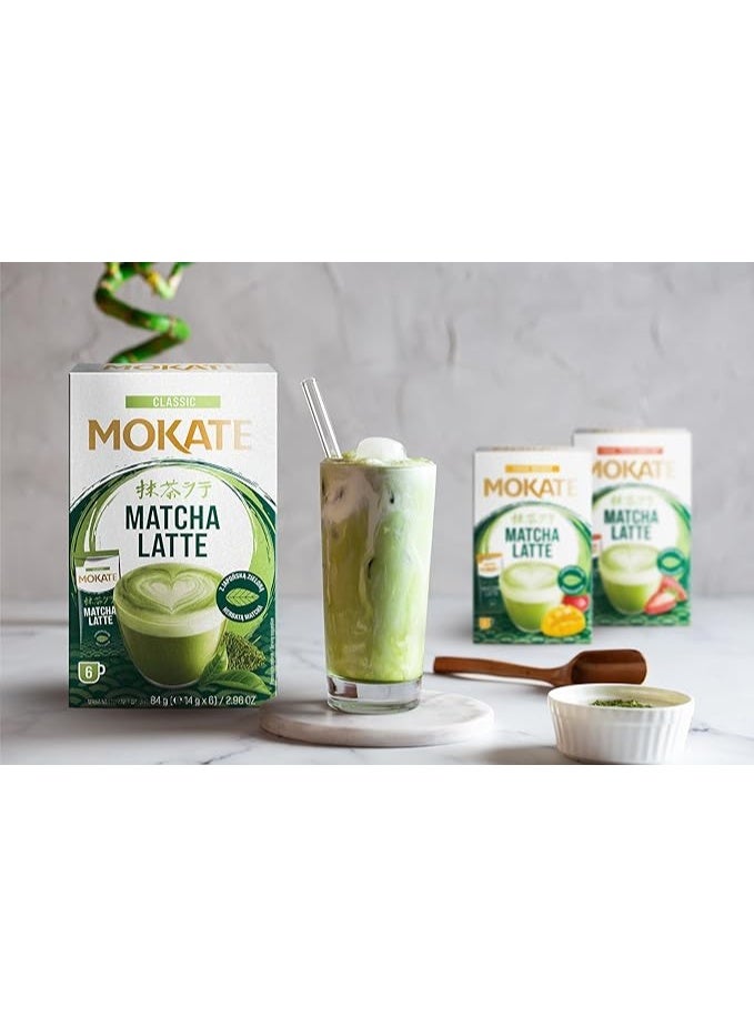 MOKATE Classic Matcha Latte 14g x 6 Sachets 84g - Image 5
