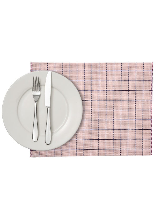 Restaurantware Imperial 16 X 12 Inch Woven Placemats, Set Of 6 Rectangle Table Placemats - Stain-Resistant, Easy To Clean, Pink Vinyl Placemats For Dining Table, For Homes or Restaurants - Image 2
