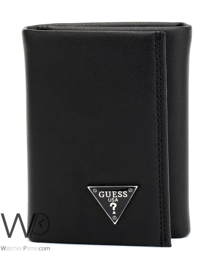 جس محفظة جلدية فليب ثلاثية الطي سوداء للرجال من جس - Image 3