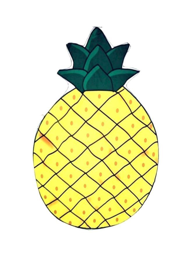 NIBEMINENT Pineapple Printed Beach Towel Yellow/Green
