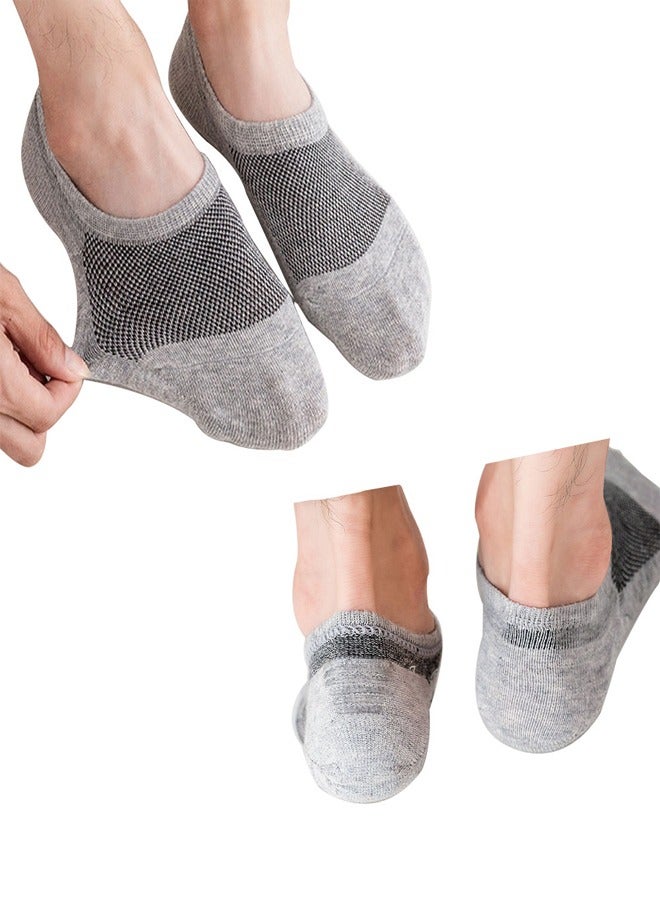 GUSGU 6PCS No Show Socks Mens, Low Cut Ankle Socks With Non Slip Grips, Invisible Cotton Socks for Loafer Sneakers Black White Grey EU 38-43 ﻿ - Image 5