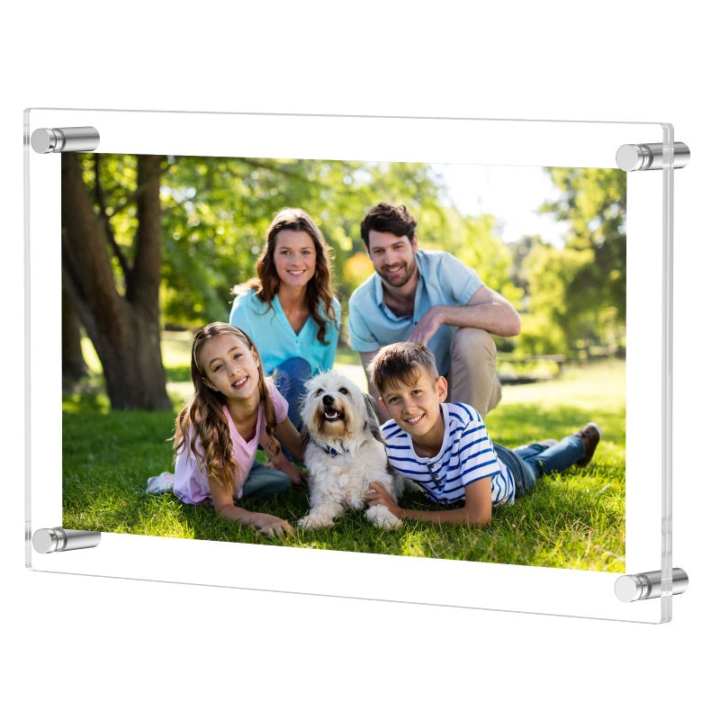 NIUBEE NIUBEE 85x14 Clear Acrylic Wall Mount Picture Frame Floating Frames for Photography Display Full Frame is 94x16 inch 