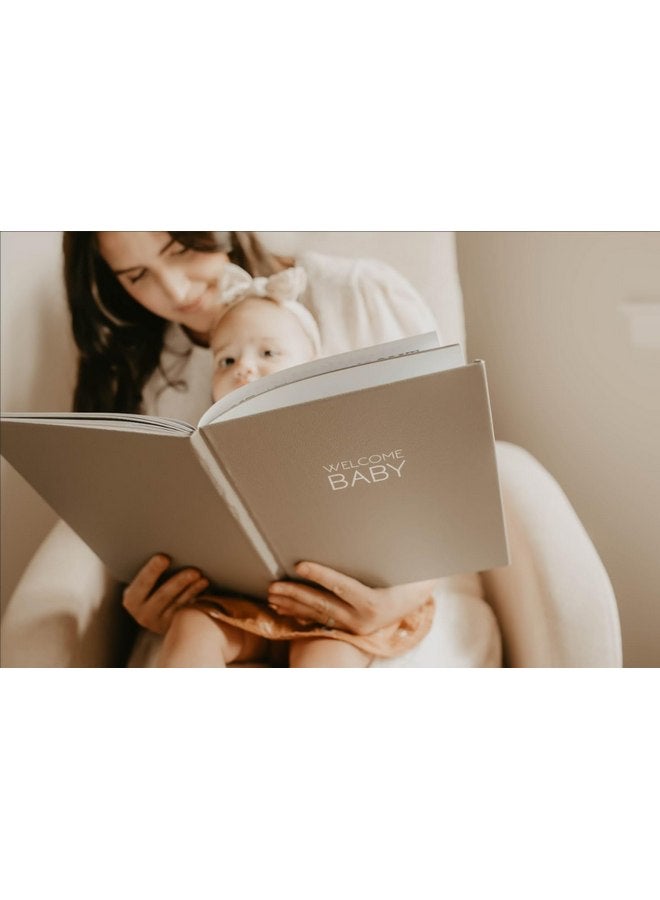 Nora's Nursery Baby Memory Book for Girl or Boy - 60 Pages Baby Book with Faux Leather Cover - Essential Baby Book Keepsake for New Parents - Baby Album and Memory Book for Your Child's First 5 Years