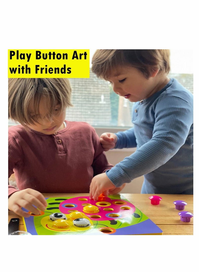 Toddler Crafts Puzzles Set, on Art Toys for Preschool Boys Girls, Early Developmental Activities Game, 10 Pictures and 46 ons, with a Box Easy to Storage - Image 2