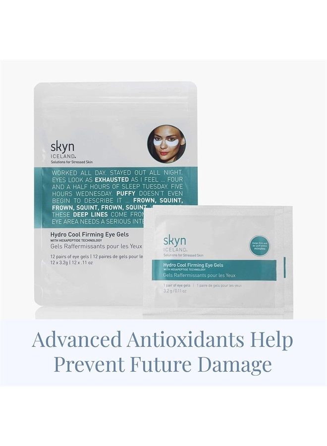 skyn ICELAND جل العين الهيدرو بارد: لاصقات جل تحت العين لتثبيت، تنغيم وتقليل الانتفاخ في بشرة تحت العين، 12 زوجًا - Image 4