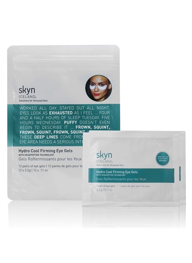 skyn ICELAND جل العين الهيدرو بارد: لاصقات جل تحت العين لتثبيت، تنغيم وتقليل الانتفاخ في بشرة تحت العين، 12 زوجًا - Image 1