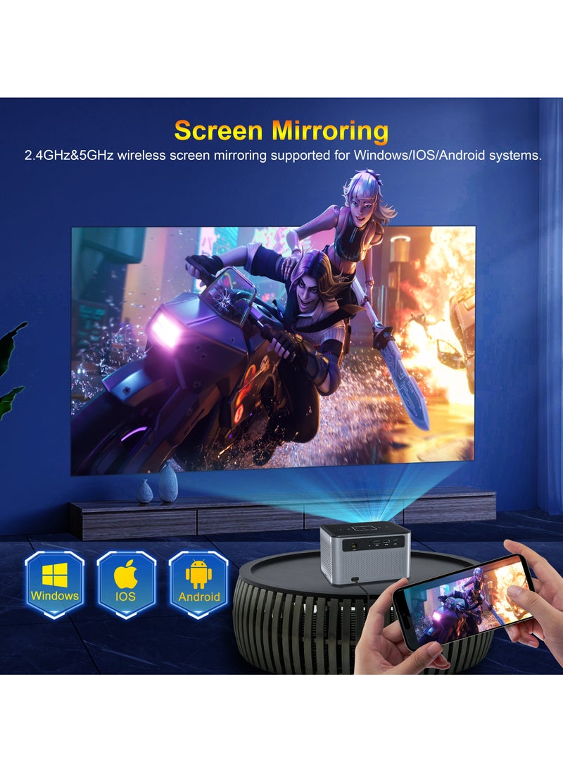 General - Wireless Smart Projector X3 Pro H713 HD Bluetooth Projector Portable Electric Focus + 4-Point Keystone Correction - Image 1