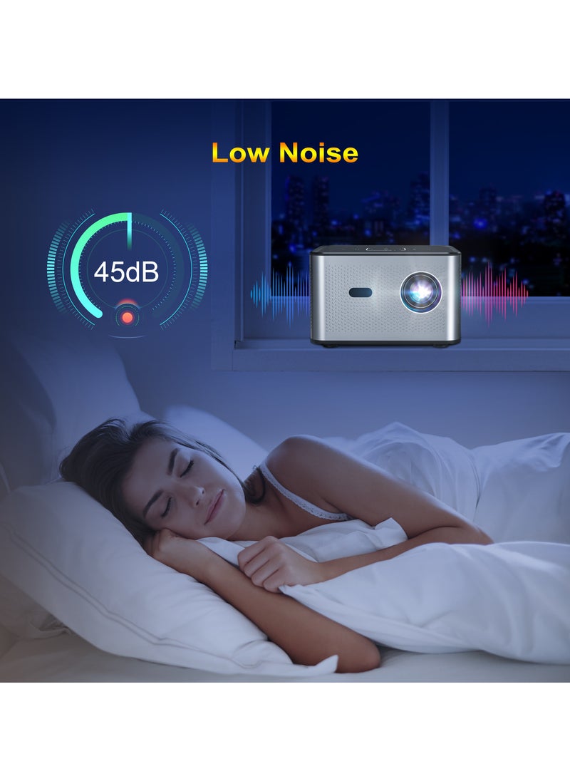 General - Wireless Smart Projector X3 Pro H713 HD Bluetooth Projector Portable Electric Focus + 4-Point Keystone Correction - Image 1