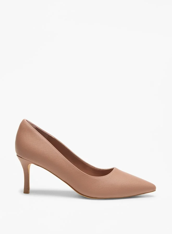 Flora Bella By Shoexpress Solid Slip-On Pumps with Stiletto Heels
