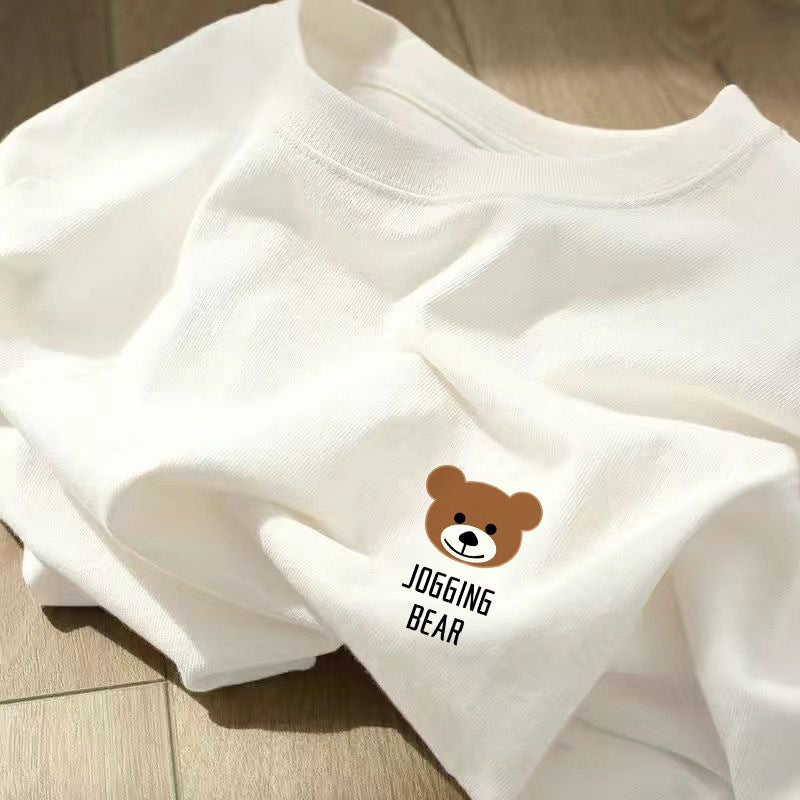 Japanese Style Harajuku Style Xiaobai T-Shirt For Men And Women, Genderless Harajuku Style Versatile Summer Ice Silk Cool Short-Sleeved T-Shirt - Image 5