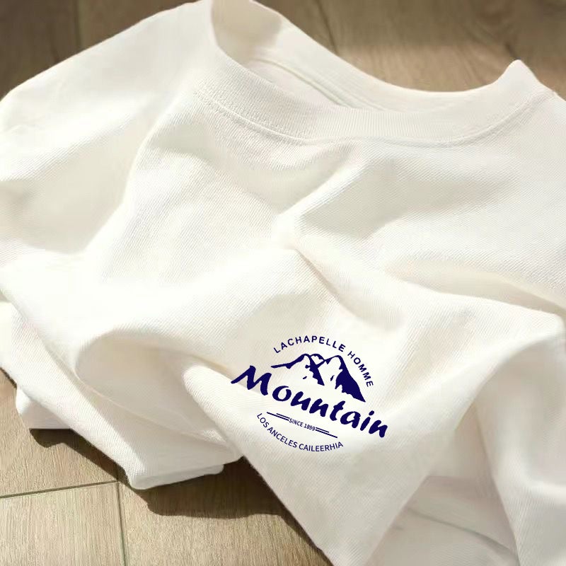 Japanese Style Harajuku Style Xiaobai T-Shirt For Men And Women, Genderless Harajuku Style Versatile Summer Ice Silk Cool Short-Sleeved T-Shirt - Image 2