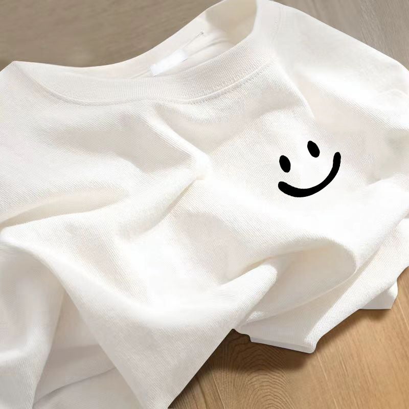 Japanese Style Harajuku Style Xiaobai T-Shirt For Men And Women, Genderless Harajuku Style Versatile Summer Ice Silk Cool Short-Sleeved T-Shirt - Image 1