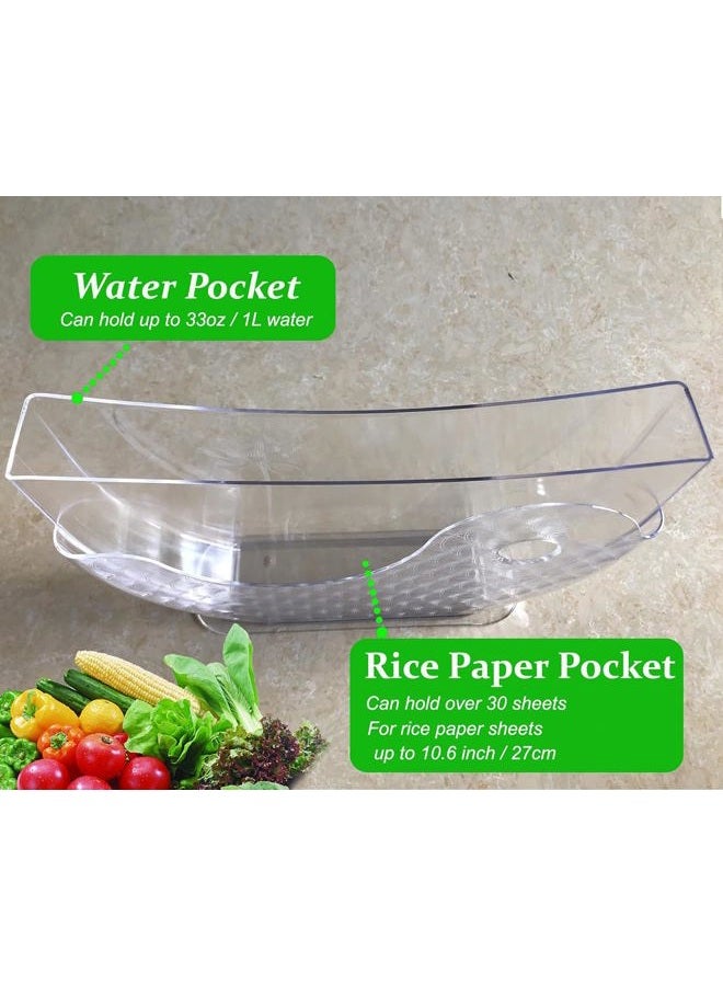 Aihmilcl ArlinaL Rice Paper Water Bowl Holder,Summer Roll Water Bowl Rice Paper Wrappers for Spring Rolls 10.62" One Pack(Rice Paper Not Included) - Image 5