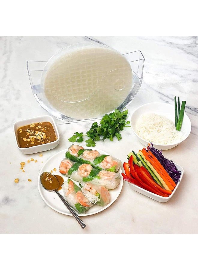 Aihmilcl ArlinaL Rice Paper Water Bowl Holder,Summer Roll Water Bowl Rice Paper Wrappers for Spring Rolls 10.62" One Pack(Rice Paper Not Included) - Image 3