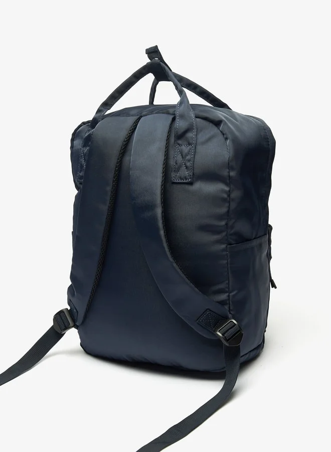 Lee Cooper Women Logo Print Backpack with Adjustable Straps and Handles - 29x14x38 cm
