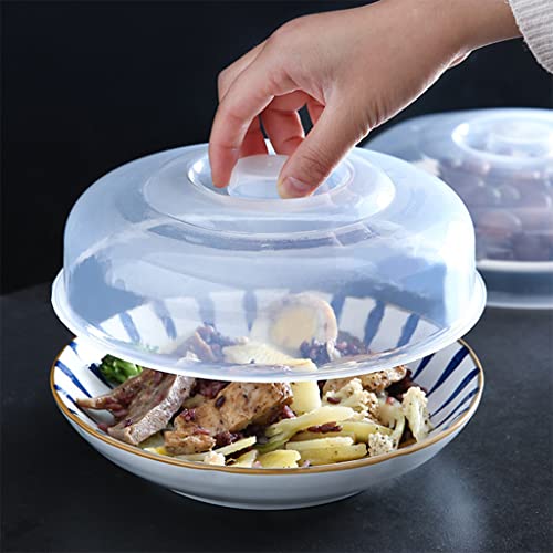 HASTHIP 2Pack Plastic Microwave Lid With Easy-Grip Handle, Microwave Splatter Cover For Food, Food Grade Pp Lid For Refrigerator, Heating Food, Dessert Serving, Camping (Diameter 7.87'' &9''), Red - Image 4