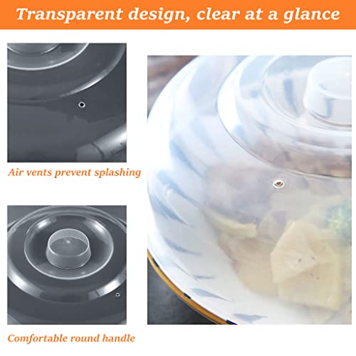 HASTHIP 2Pack Plastic Microwave Lid With Easy-Grip Handle, Microwave Splatter Cover For Food, Food Grade Pp Lid For Refrigerator, Heating Food, Dessert Serving, Camping (Diameter 7.87'' &9''), Red - Image 5