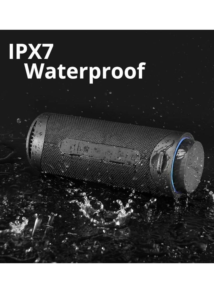 Tronsmart - Tronsmart T7 30W Waterproof Portable Speaker, SouldPulse Audio with 360 Surround Sound, Bluetooth V5.3, IPX7 Waterproof, TWS, Battery 4000mAh, Custom EQ via APP - Black - Image 1